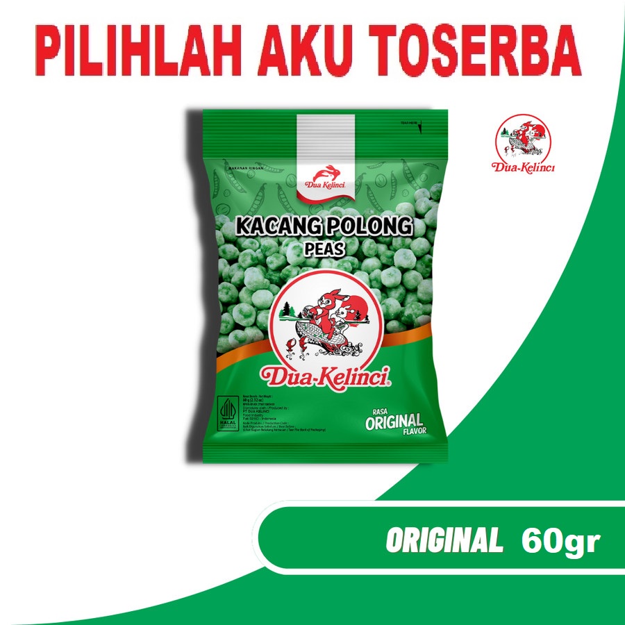 DUA KELINCI KACANG POLONG ORIGINAL - ( HARGA PER BUNGKUS )