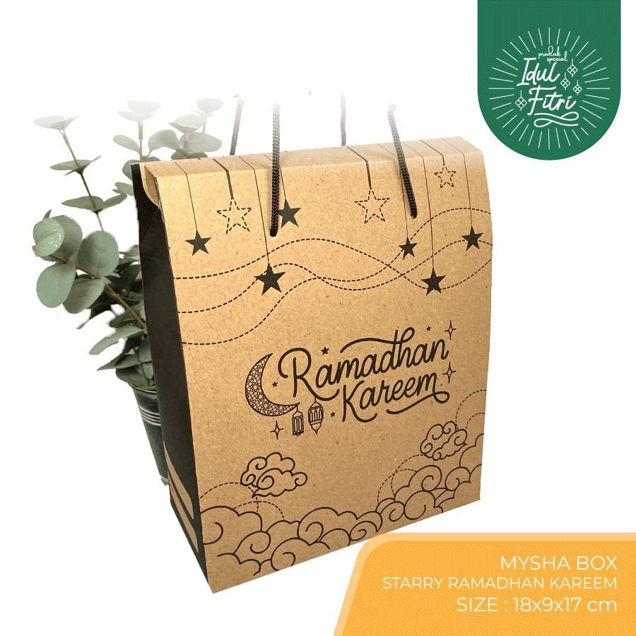 

MB01I MYSHA Box : 18x9x17 cm hampers ramadhan Kareem Idul Fitri