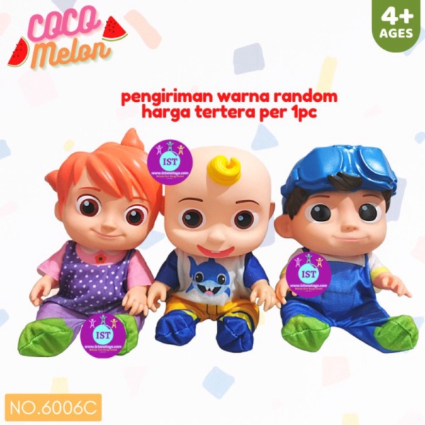 

Jual Mainan Anak Boneka Cocomelon Coco Melon Bunyi Suara Gemes Lucu 6006C Diskon