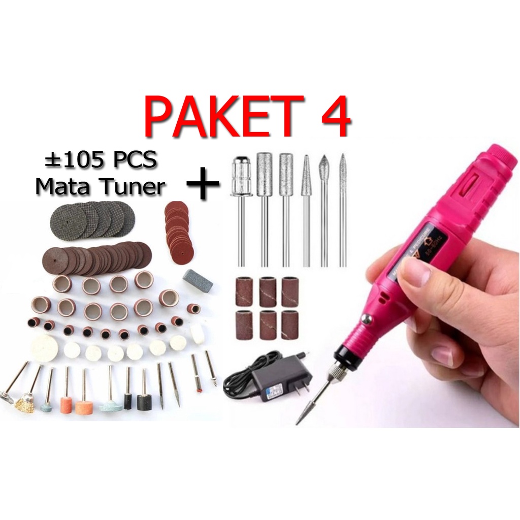 Bor mini Grinder Grafir Potong Kuku Manucure Pedicure Mesin Set