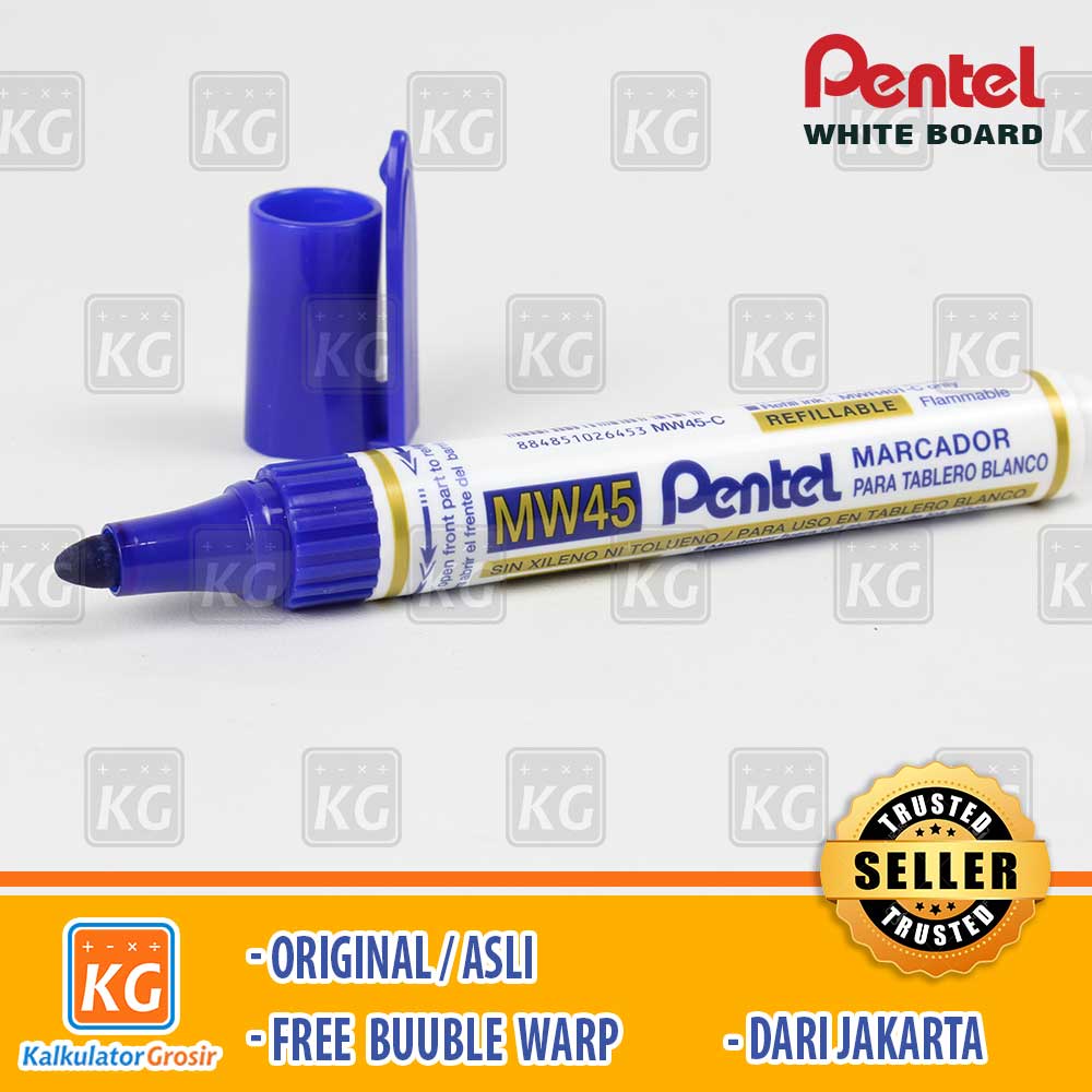 Spidol White Board / Whiteboard Marker Pentel MW45 Asli Jepang Refillable Spidol MW 45