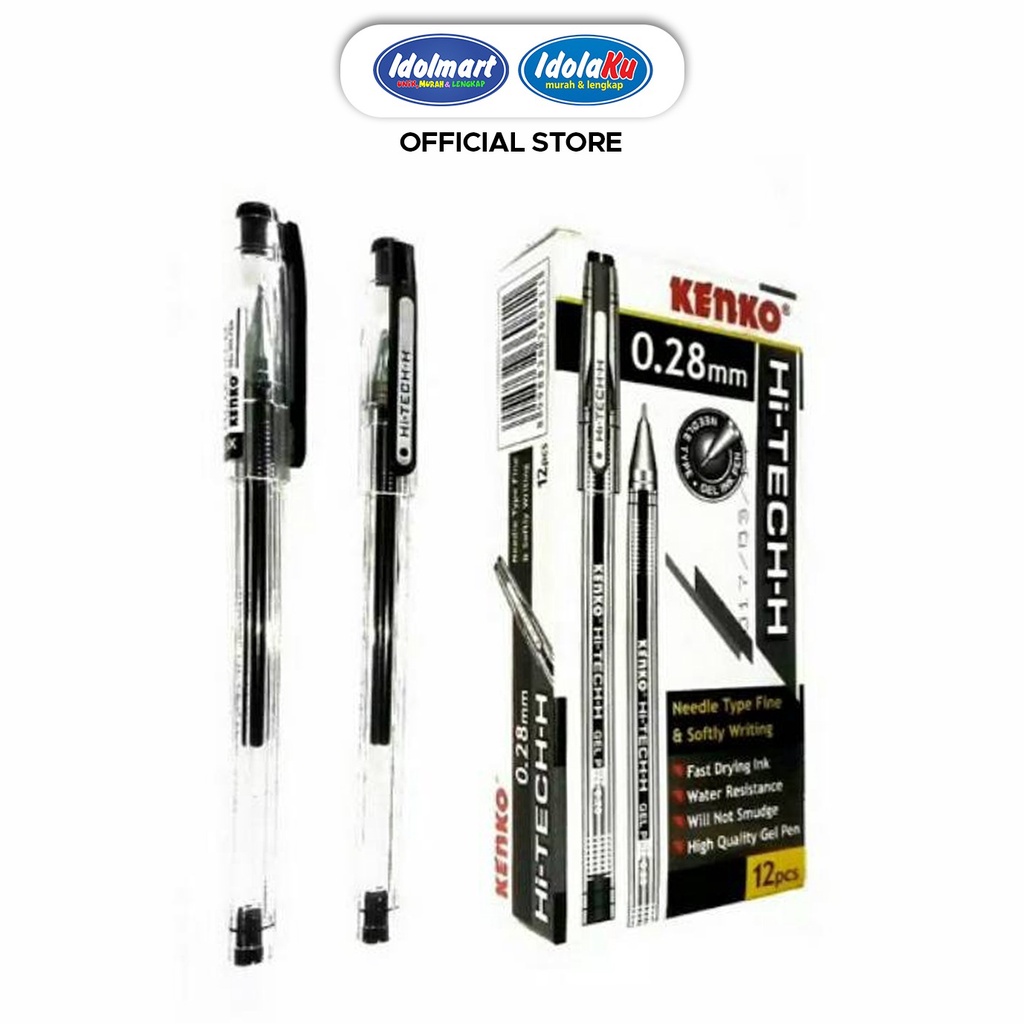

IDOLMART Kenko Gel Pen TINTA GEL Hi-Tech-H 0.28 Mm -3 pcs