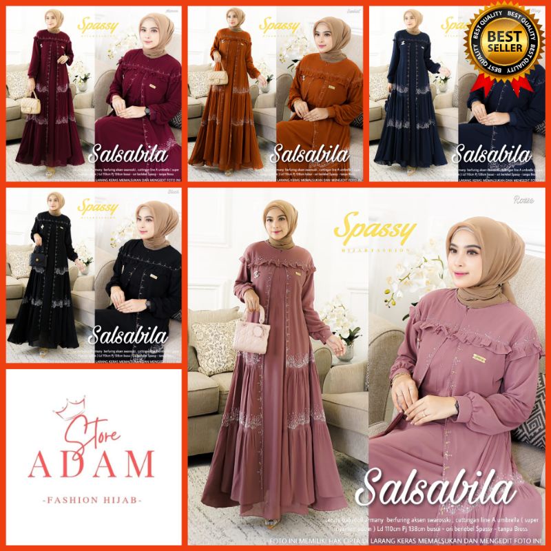[[ RESTOCK ]] SALSABILA + VENYA SET #2 DRESS ORIGINAL SPASSY SET MAXY GAMIS WANITA TERBARU PREMIUM H