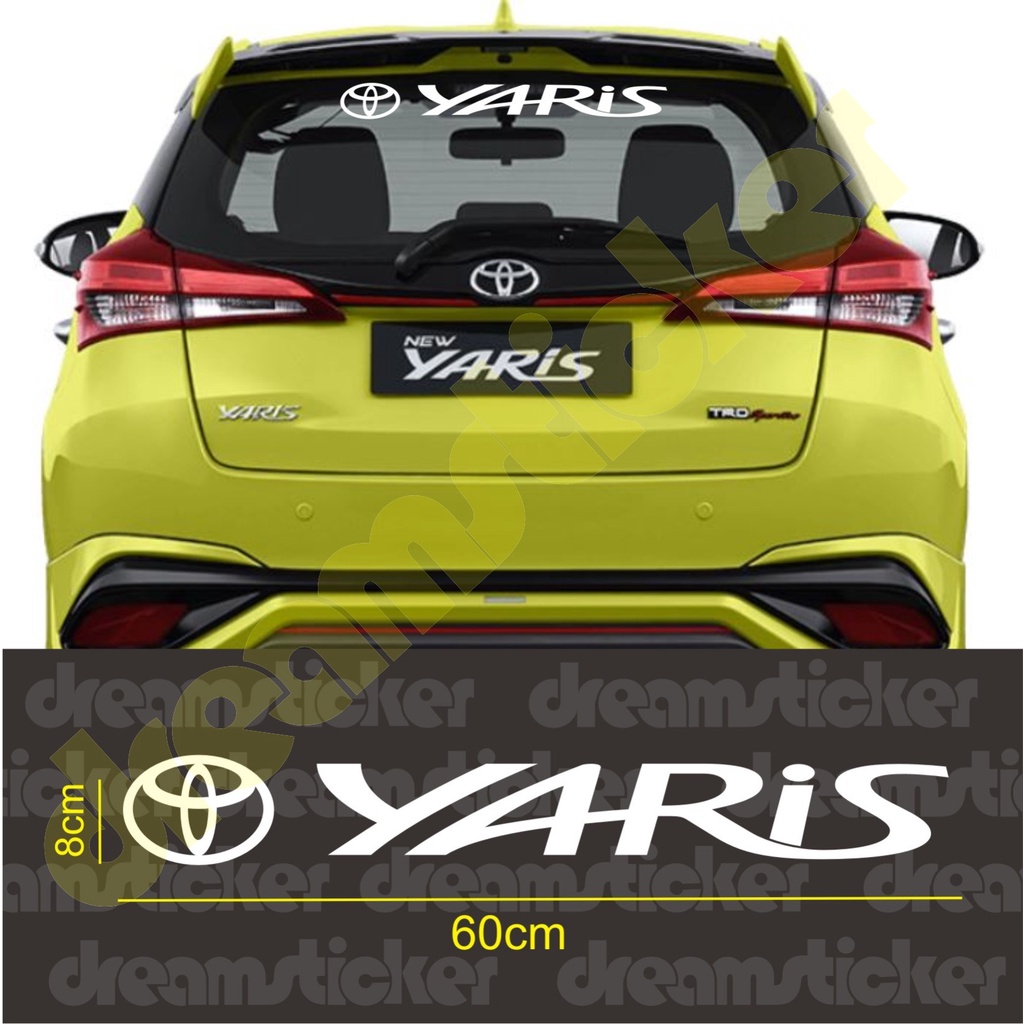 Sticker Stiker Mobil Toyota Yaris Kaca Belakang