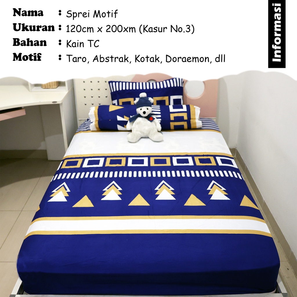 Lodoestar - Sprei Kasur Ukuran DoubleBed Bermotif Karakter Ukuran 120cmx200cm Bahan Teteron Cotton - CD-4