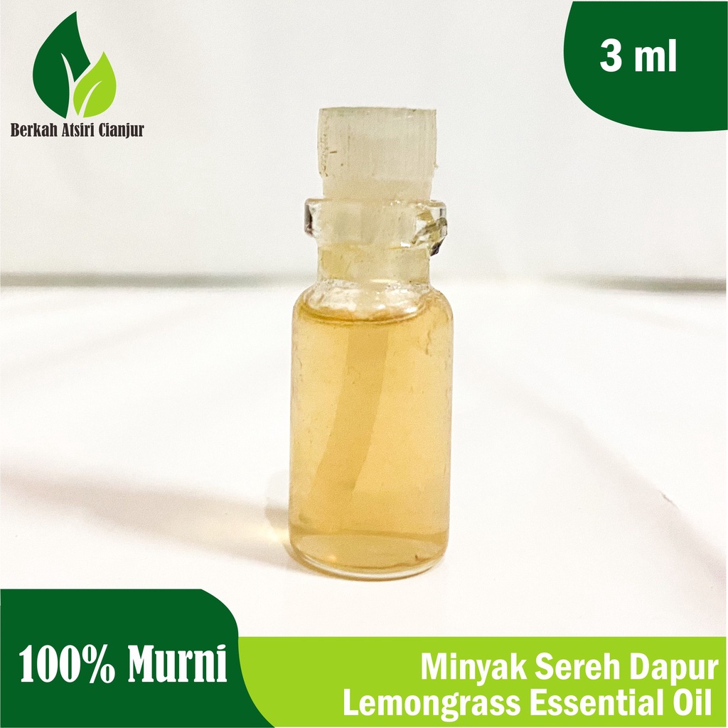 3ml minyak atsiri sereh dapur murni asli penyulingan 100% lemongrass pure essential oil diffuser 100