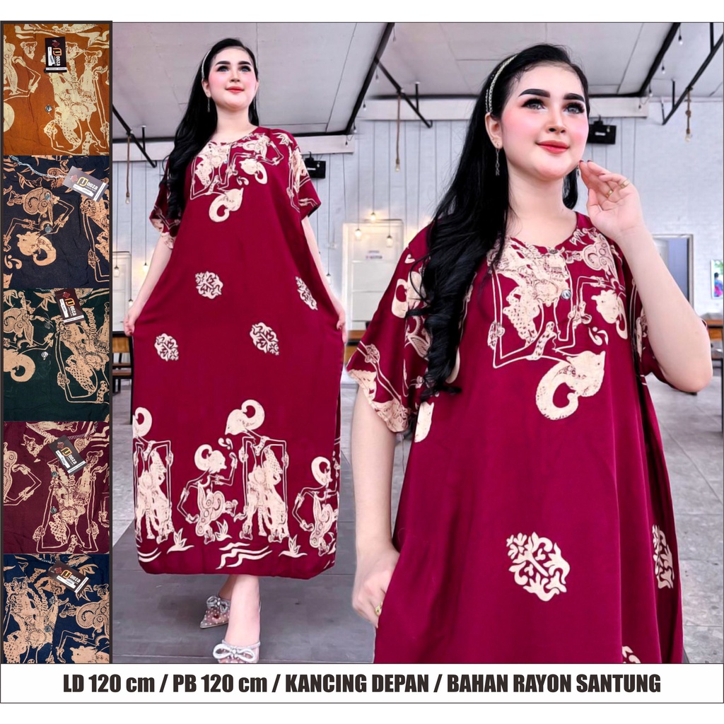 DASTER RAYON JUMBO BIG SIZE XXL CABUTAN | DASTER RAYON NON RUFLE BATIK WANITA  | DASTER KEKINIAN BUSUI KANCING DEPAN MURAH | LAPIS ESTIANA QONITHA NOVIA MARSALIA RODA PERI EMBUN BERCAK TULIP