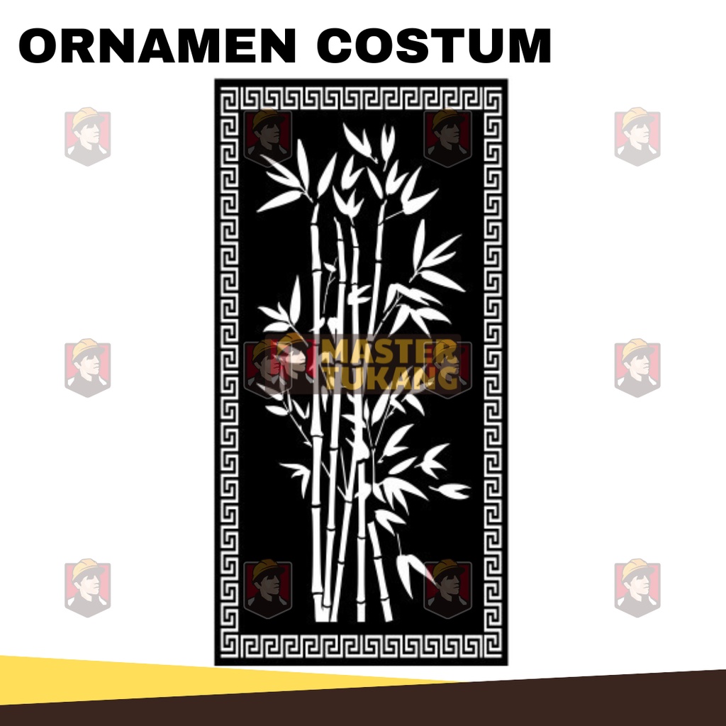 Kanopi Ornamen Cutting Laser Kekinian Motif Bamboo
