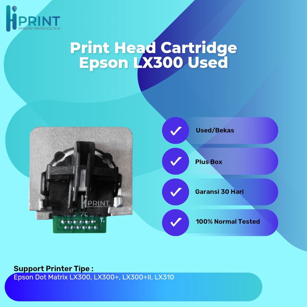Print Head Printer Epson LX300 LX300+ LX300+II Used, Printhead Epson LX310 LX300 LX300+ Bekas