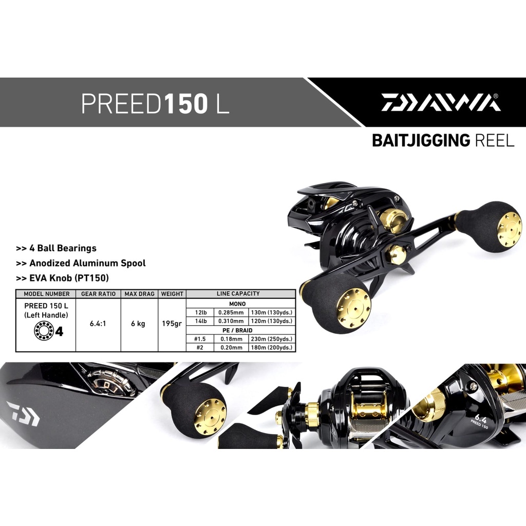 Reel BC / BAITJIGGING DAIWA PREED 150L (LEFT HANDLE)