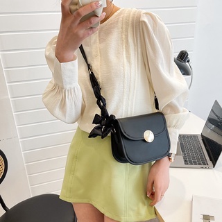 Bag Silk Scarves Details Pure Color Metal Lock Design Chain Square Bag Crossbody Bag 10094