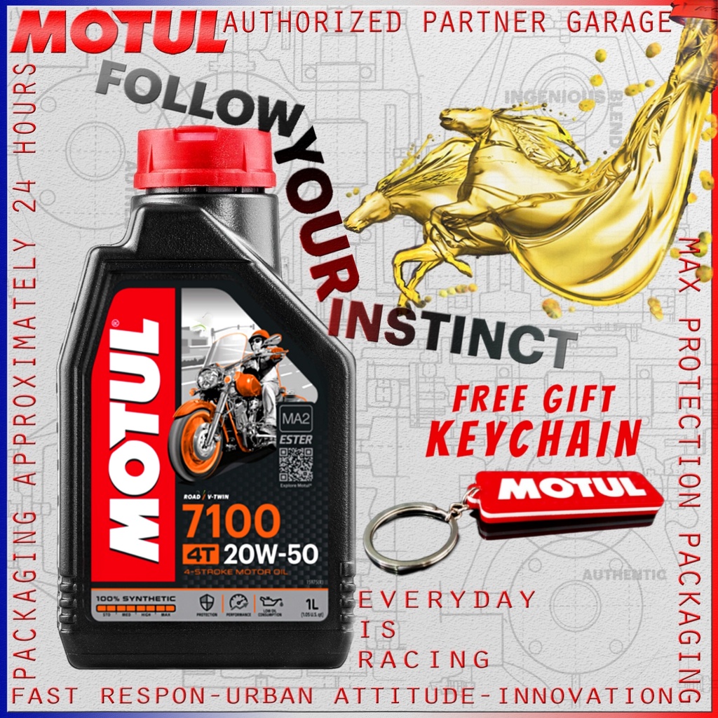 MOTUL 7100 4T 1L 20W50 OLI MOTOR IMPORT ORIGINAL