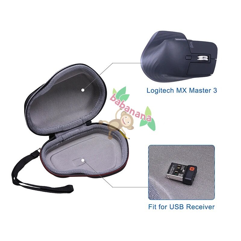 POUCH LOGITECH MX MASTER 2S 3S 3 HARD CASE MOUSE INNER SOFT CARRYING BAG EVA