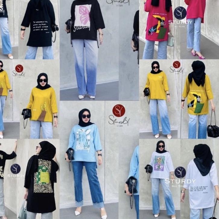 ⅍ Atasan kaos oversize By Sturdy original bahan adem ❋