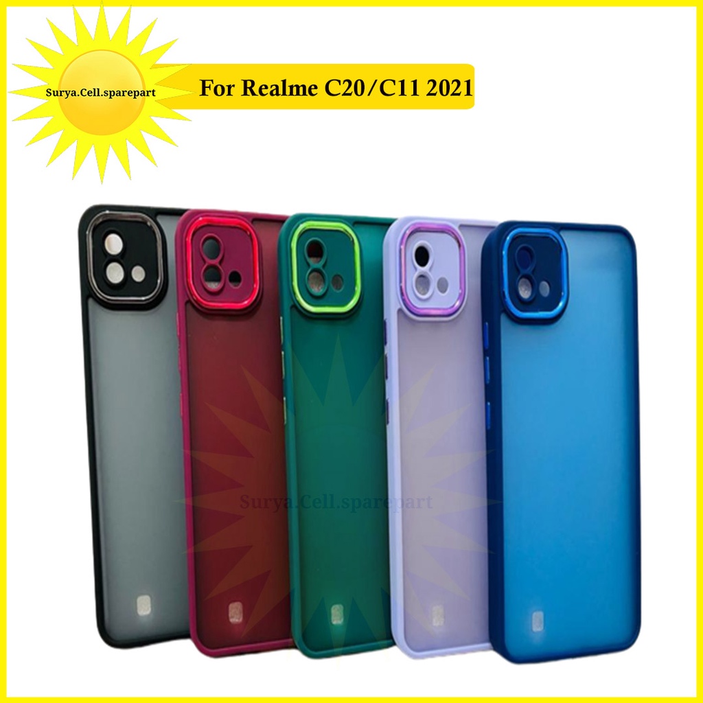 Case Premium Hybrid Chrome Realme C1 C11 2021 C12 C20 C21y C25 C25s