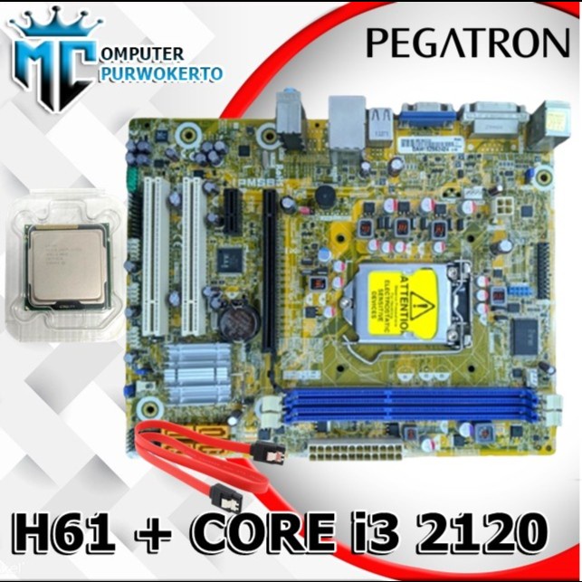 Paket Motherboard LGA 1155 H61 Oem Processor Core I3 Sandy Bridge