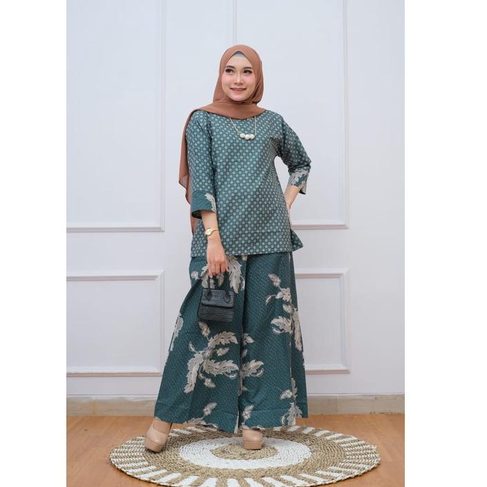 HARGA TERMURAH SETELAN SET KULOT / TUNIK BATIK WANITA KEKINIAN