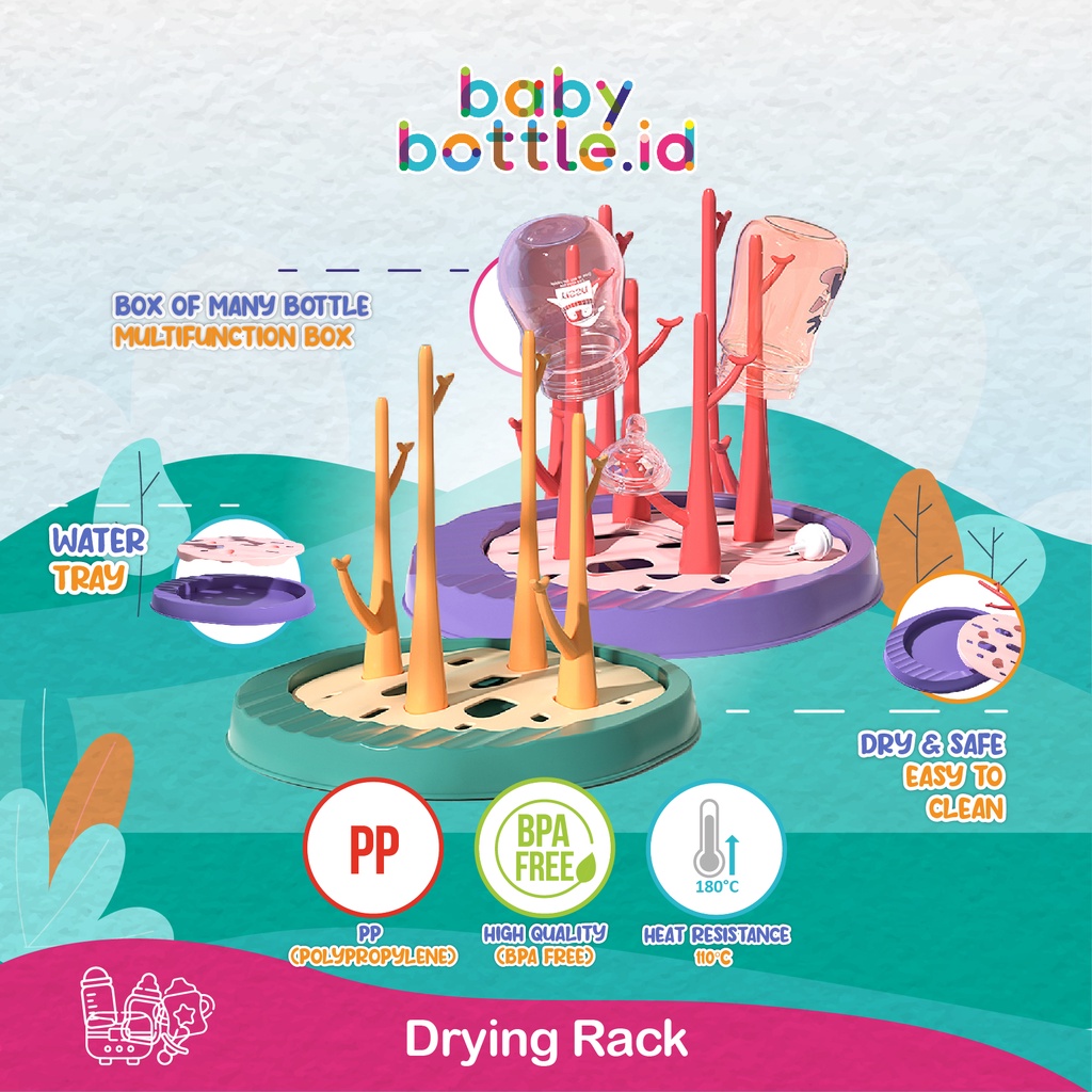 AYNMER RAK PP FUTURISTIK TEMPAT WADAH PENYIMPANAN PENGERING BOTOL SUSU BAYI Botol Minum dan