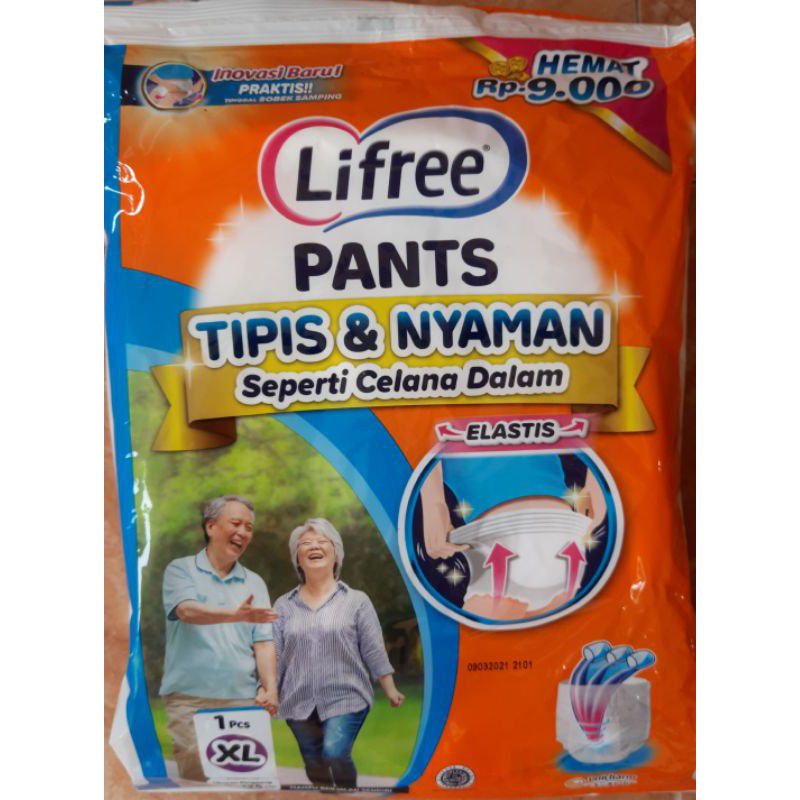 Lifree Pants - Lifree Popok Celana Dewasa Satuan - Sachet Renceng 1pc Size M L XL XXL