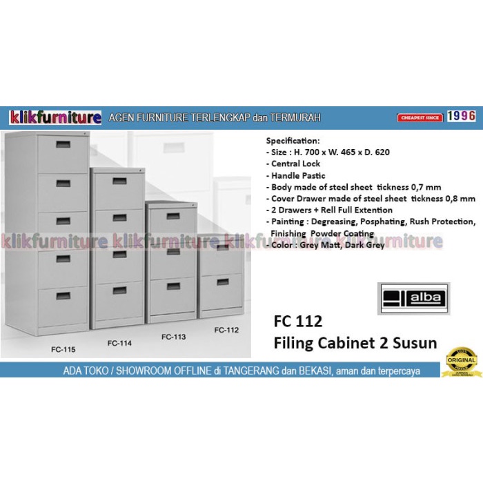 

Terlaris Fc 112 Alba Filing Cabinet Besi 2 Susun