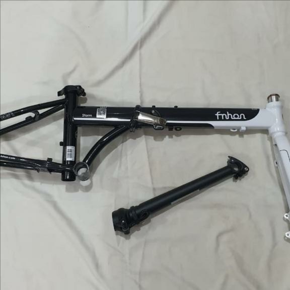 Frame set &amp; hp FNHON storm Hitam putih metalic 2warna black white Db