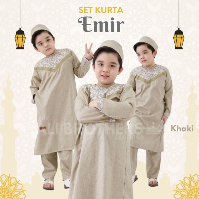 Koko Kurta Emir by Ali Brothers 4-11Thn Original set plus pecinya