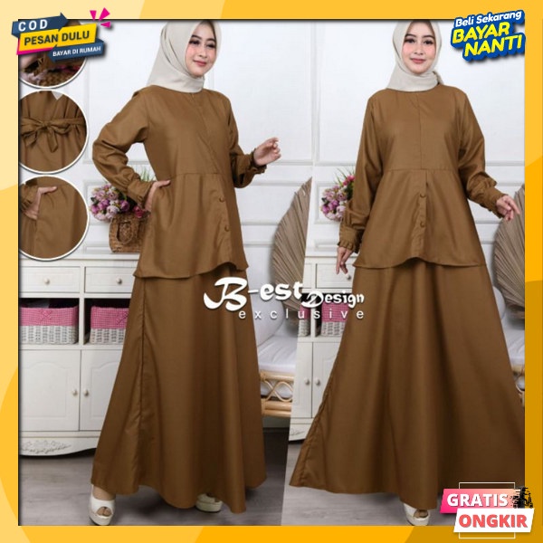 Bsju Games Kekinian Gmis Syar'I Lebaran Ghmus Dress Muslimah Baju Gamis Perempuan Lebaran Gsmis Baju