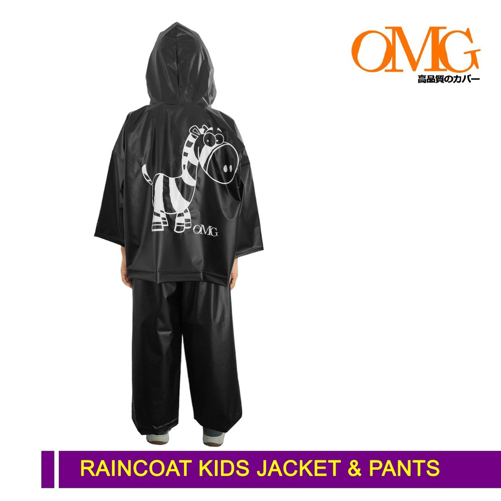 Jas Hujan Jaket Celana Anak SD SMP Raincoat kids Children Japan OMG JACKET PANTS