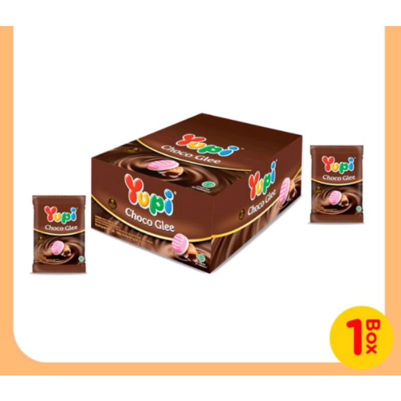 

Box - Yupi Choco Glee Permen Jelly Coklat Isi 24 Pcs