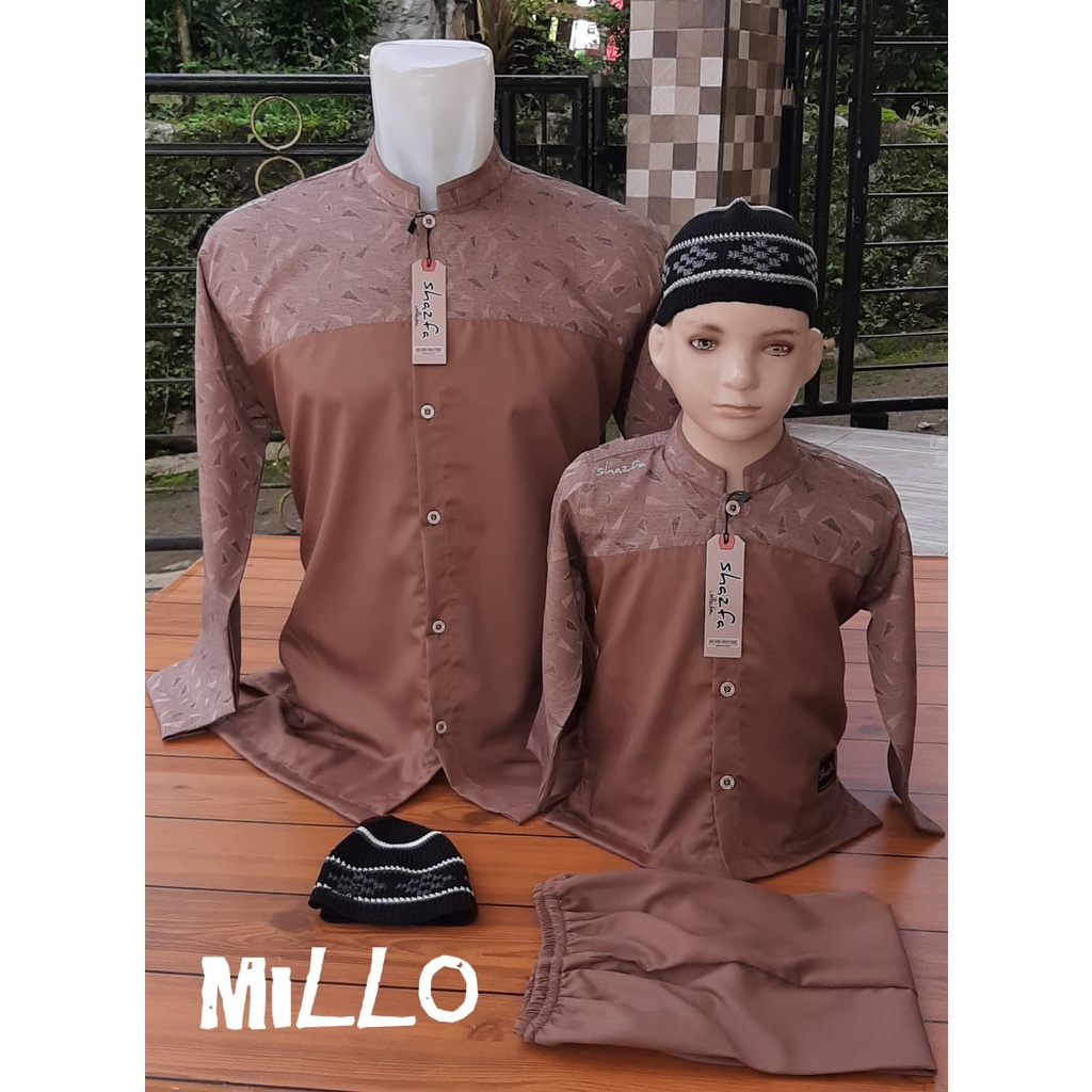 KEMKO SHAZFA LENGAN PANJANG JAKOM KOKO COUPLE AYAH ANAK 1-12 TH DAD BOY KIDS JAQUARD MIX TOYOBO BAJU MASA KINI BEST MOMENT HARI RAYA NGAJI SERAGAMAN