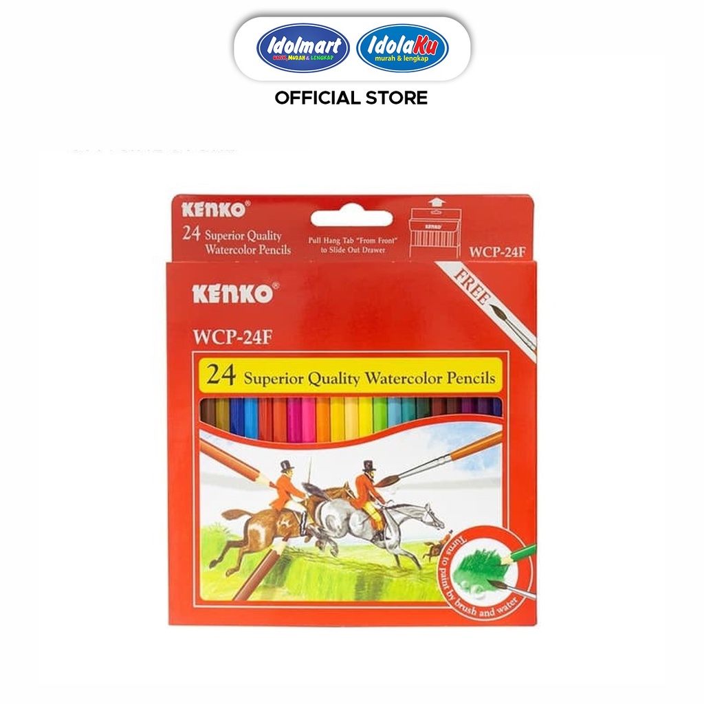 

IDOLMART Kenko Water Color Pencils 24 Warna Bi-Color WCP-24F