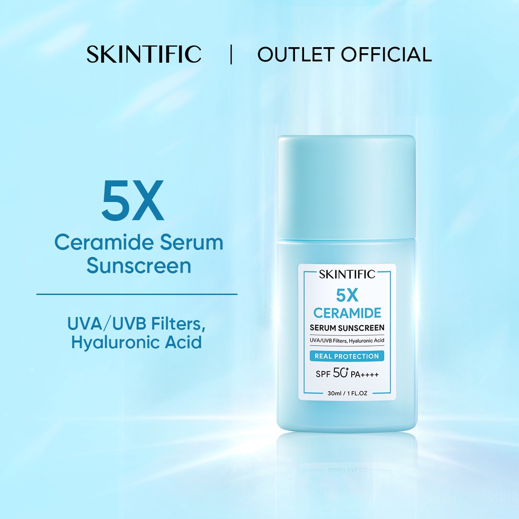 SKINTIFIC 5X Ceramide Serum Sunscreen 30ml SPF50 PA++++ Tabir Surya Skincare