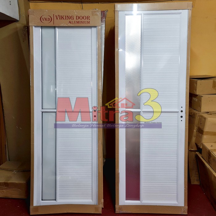 }}}}}}] Pintu Kamar Mandi WC Panel Kaca Aluminium LENGKAP 70 x 7 x 201 cm