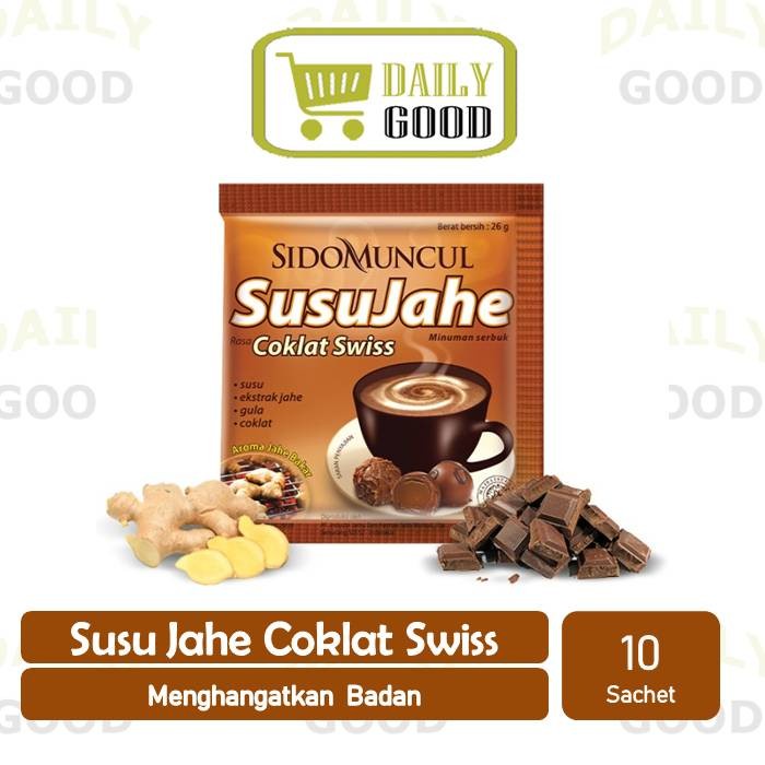 

Susu Jahe Coklat Swiss Sidomuncul 10's - Menghangatkan Tubuh