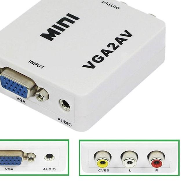✧ VGA to RCA CONVERTER / Converter VGA to AV / VGA to AV Mini Converter ➼