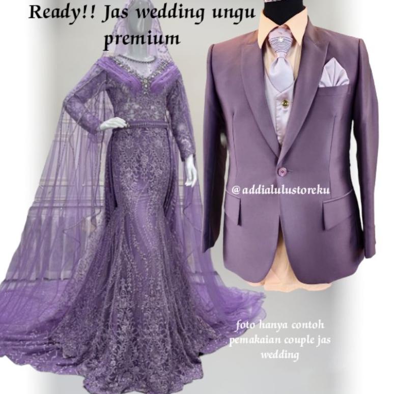 [ART. 229346] LAGI PROMOJas pengantin pria Ungu Lilac/Jas wedding ungu polos/jas formal premium