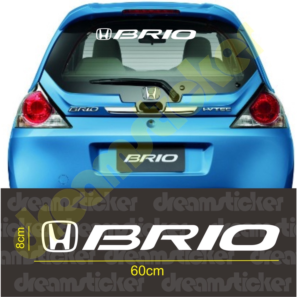Sticker Stiker Mobil Honda Brio Kaca Belakang
