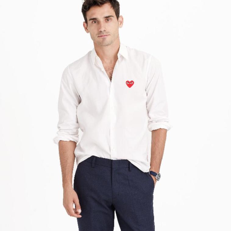 Kemeja CDG PLAY Putih dan Hitam Cowok SHIRT FOR MEN (READYSTOCK) MURAH MERIAH