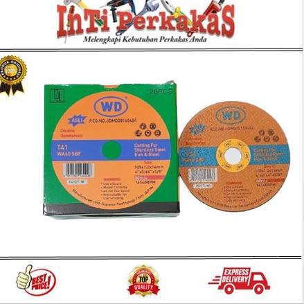✯ MATA GERINDA POTONG BESI ALAT PERTUKANGAN BATU POTONG GERINDA ISI 20 PCS / GURINDA BESI WD 4" / CU