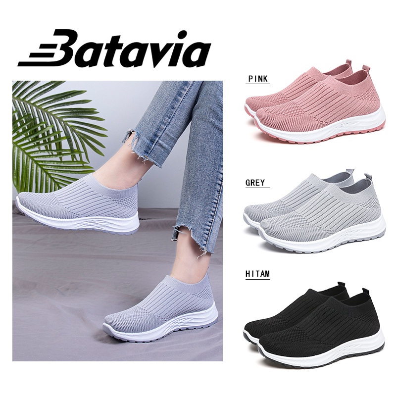 Batavia 2023 Sepatu premium perempuanTerbang Sepatu Wanita Terbaru , Sepatu Jogging Sepatu Modern Bernafik, Gadis Sepatu Olahraga Berkualitas Tinggi N8