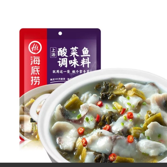 

haidilao hotpot sup ikan sayur asin