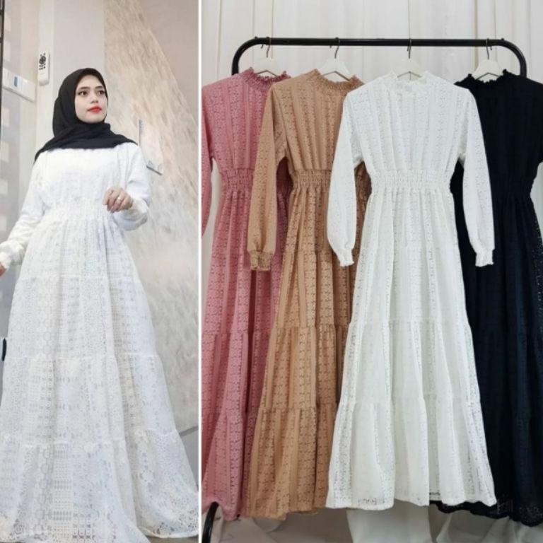 TERBAIK Gamis brukat / Gamis kondangan / Maxy brukat / Neria Maxy dress