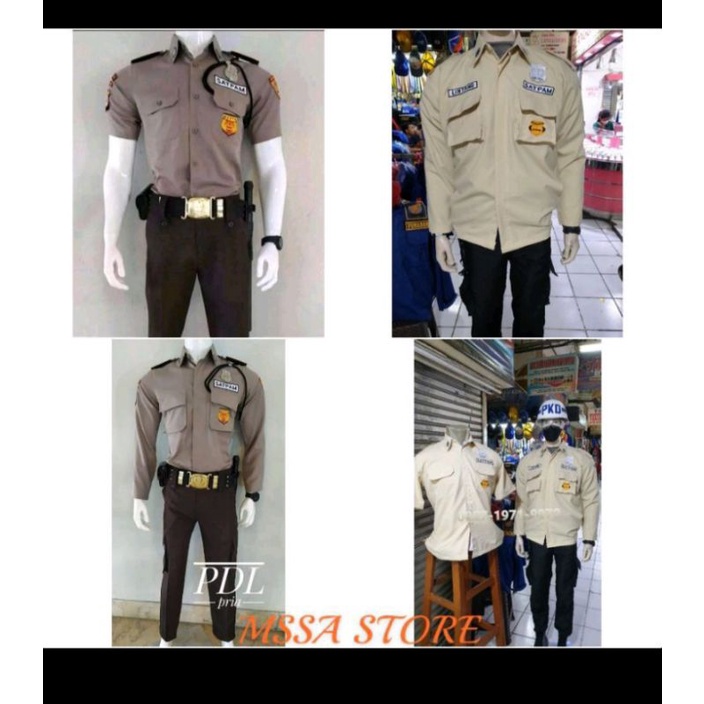Setelan Seragam Satpam Terbaru 2022-2023 PDL-PDH Setelan Baju Scuriti