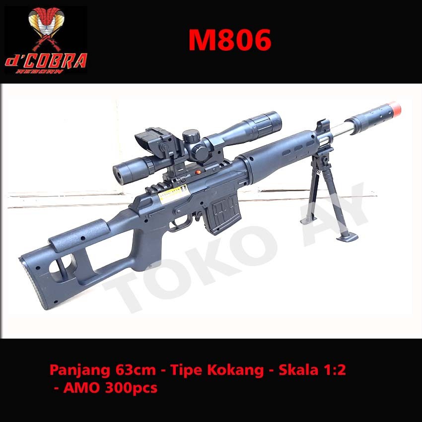 MAINAN ANAK PISTOL TEMBAK TEMBAKAN KOKANG SNIPER 806