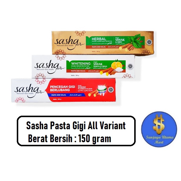 Sasha Pasta Gigi 150gr All Variant-Pasta Gigi Sasha All Variant