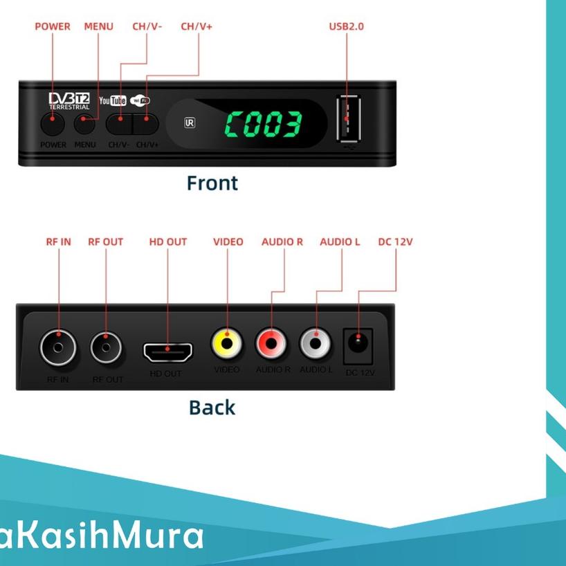 ◘ HD1080P Tv-Tuner Receiver DVB T2 VGA TV Dvb t2 Monitor Adaptor USB2.0 ۝