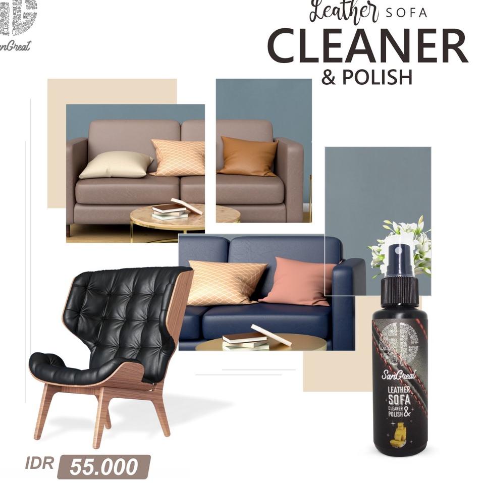✿ Pembersih sofa bahan kulit, semir sofa kulit asli, leather sofa care ✲