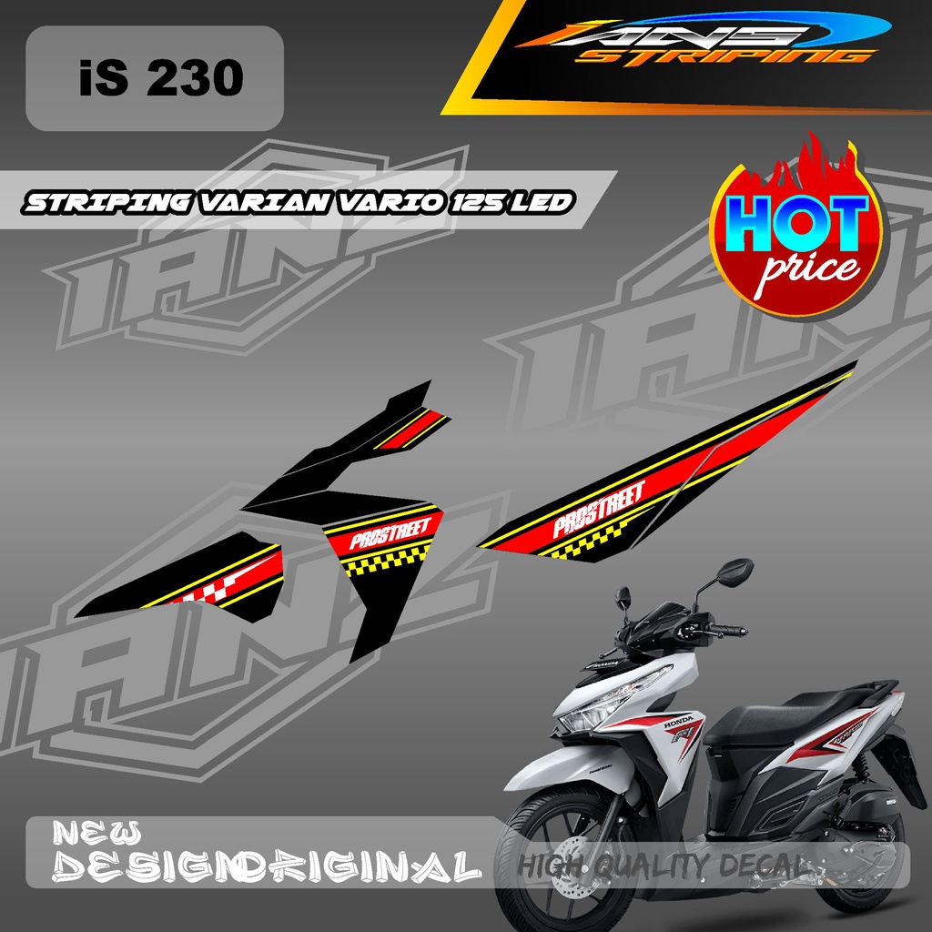 NEW DECAL STRIPING VARIO 125 LED SERIES PROSTREET RACING KONSEP / DECAL VARIO 125 LED CUSTOM WARNA / STIKER KERETA VARIO 125 LED IS230