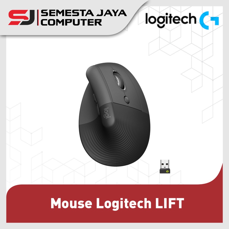 Mouse Logitech LIFT - Ergonomic Vertical Wireless Bluetooth Silent