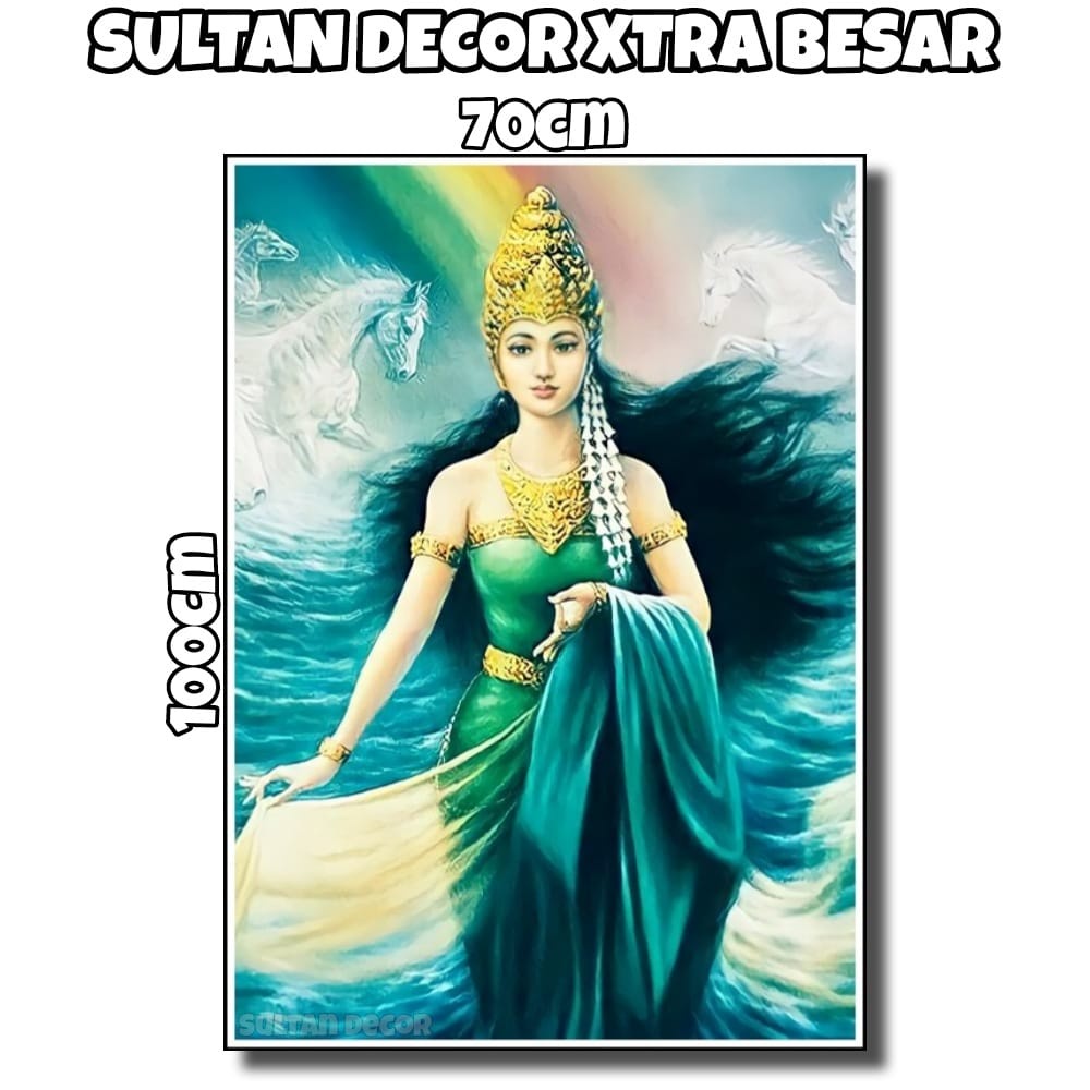 LUKISAN POSTER CETAK NYI RORO KIDUL XTRA BESAR UKURAN 100X50CM 100X70CM 100X100CM 150X100CM 200X100C